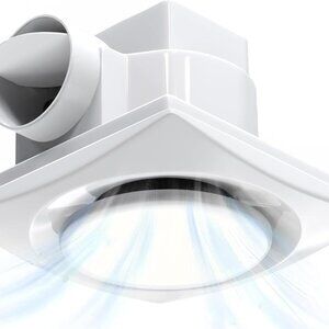 Nalle Ventilation Fans Bathroom Exhaust Fan with Light 9.6 inch Panel 6000K 12W